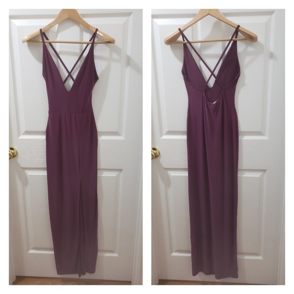 purple maxi dress boohoo